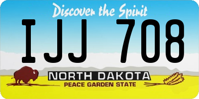 ND license plate IJJ708