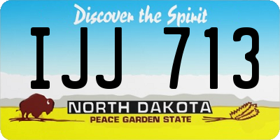 ND license plate IJJ713