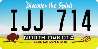 ND license plate IJJ714