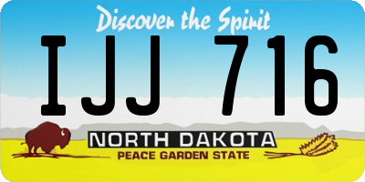 ND license plate IJJ716
