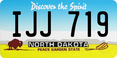 ND license plate IJJ719