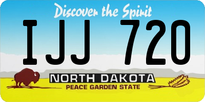 ND license plate IJJ720