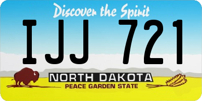 ND license plate IJJ721