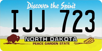 ND license plate IJJ723