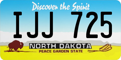 ND license plate IJJ725