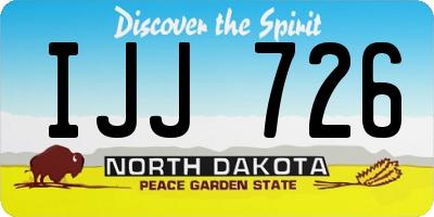 ND license plate IJJ726