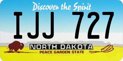 ND license plate IJJ727