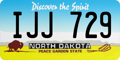 ND license plate IJJ729