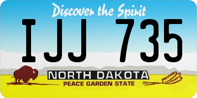 ND license plate IJJ735