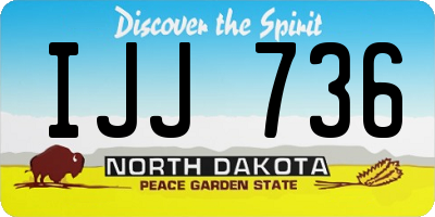 ND license plate IJJ736