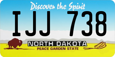 ND license plate IJJ738