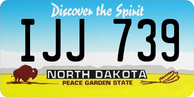 ND license plate IJJ739