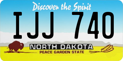 ND license plate IJJ740