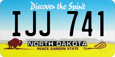 ND license plate IJJ741