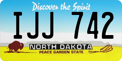 ND license plate IJJ742