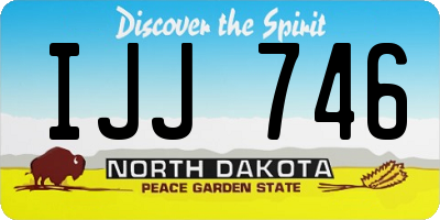 ND license plate IJJ746