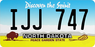 ND license plate IJJ747