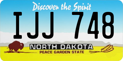 ND license plate IJJ748