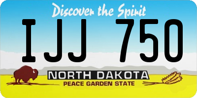 ND license plate IJJ750