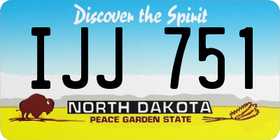 ND license plate IJJ751