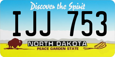 ND license plate IJJ753