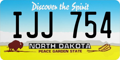 ND license plate IJJ754