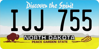 ND license plate IJJ755