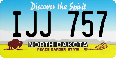 ND license plate IJJ757