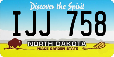 ND license plate IJJ758