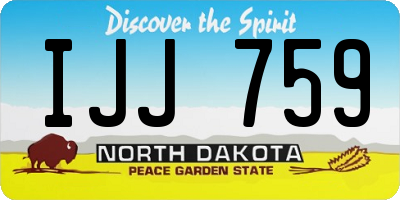 ND license plate IJJ759