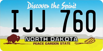 ND license plate IJJ760