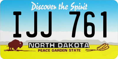 ND license plate IJJ761