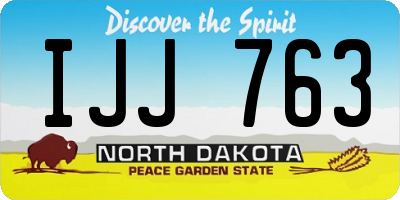 ND license plate IJJ763