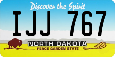 ND license plate IJJ767