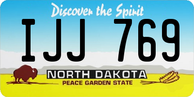 ND license plate IJJ769