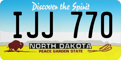 ND license plate IJJ770