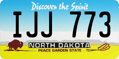 ND license plate IJJ773