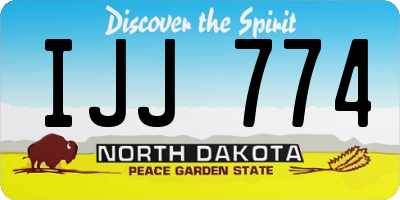 ND license plate IJJ774