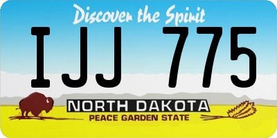 ND license plate IJJ775