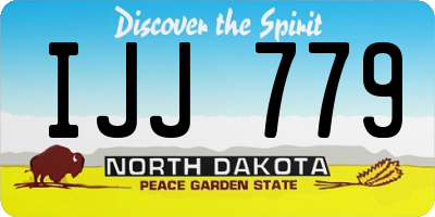 ND license plate IJJ779