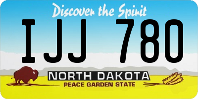 ND license plate IJJ780
