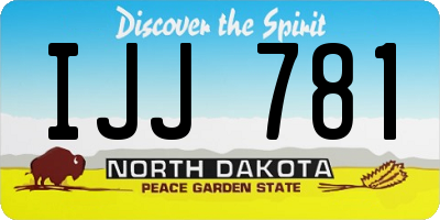 ND license plate IJJ781