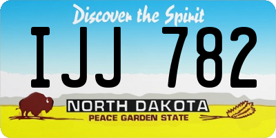 ND license plate IJJ782