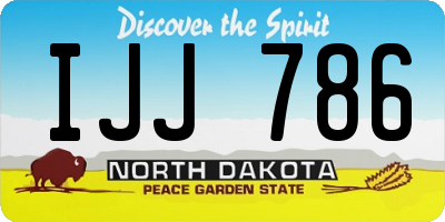 ND license plate IJJ786