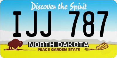 ND license plate IJJ787