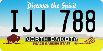 ND license plate IJJ788