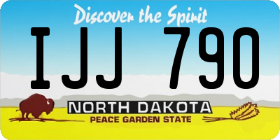 ND license plate IJJ790