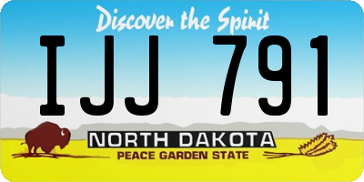 ND license plate IJJ791