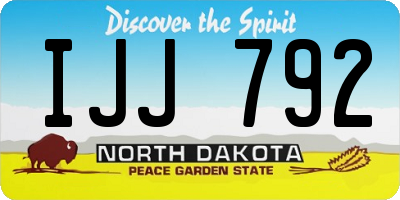 ND license plate IJJ792