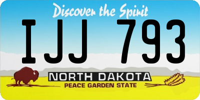 ND license plate IJJ793